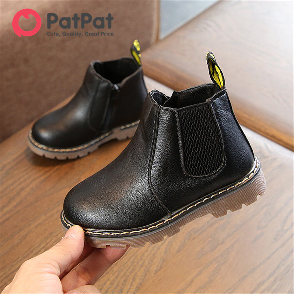 PatPat Toddler Kid Boy Girl Classic Solid Casual Vintage Boots Shoes