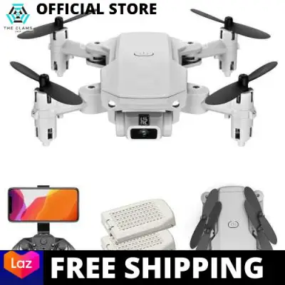 [LAZCHOICE] LS-MIN Mini Drone RC Quadcopter 480P Camera 13mins Flight Time 360° Flip 6-Axis Gyro Gesture Photo Video Track Flight Altitude Hold Headless Remote Control Drone for Kids Adults 2 Batteries (Grey)
