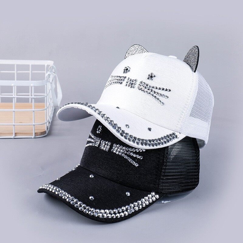 Oyamerbaby Children Boys Girls Cartoon Cat Ear Sun Baseball Cap