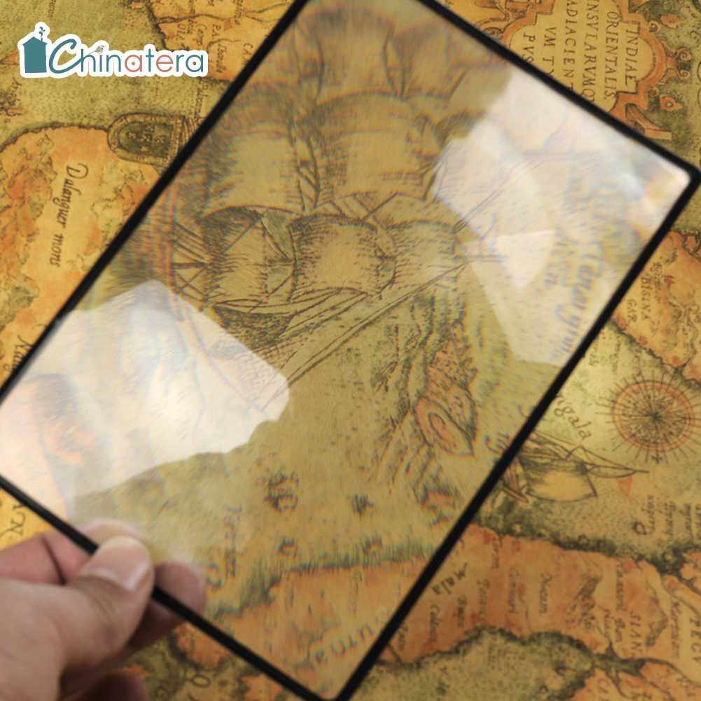 PVC 3X Book Page Magnification Magnifier Sheet Magnifying Reading Glass Lens 180x120mm