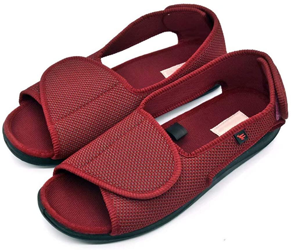 extra wide velcro slippers
