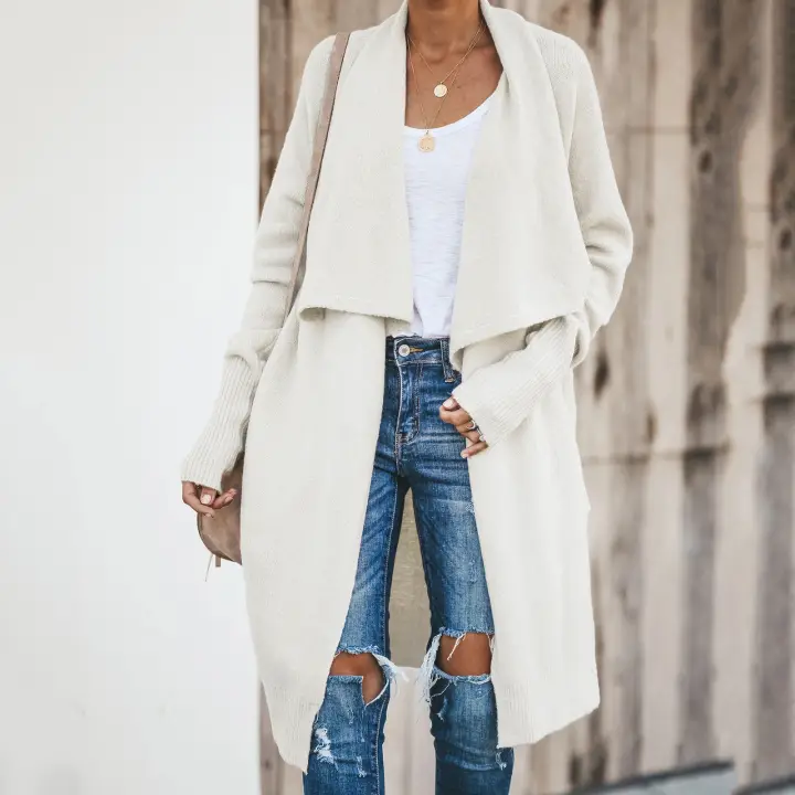 mustard long cardigan womens