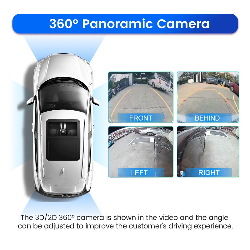 Xe Bird View Bãi Đậu Xe Toàn Cảnh Hệ Thống Máy Ảnh 360 ° Camera toàn cảnh 1080P AHD Phía Sau/Phía Trước/Trái/Phải 360 Toàn Cảnh Phụ Kiện Cho Xe Android Đài Phát Thanh