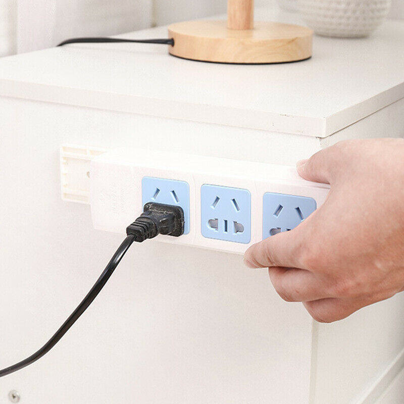 Giá Đỡ Phích Cắm ABS Không Đục Lỗ Liền Mạch Dụng Cụ Cố Định Tường Dải Điện Tự Dính Cầm Tay