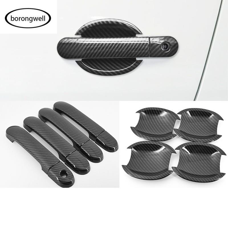 Unbranded Carbon Fiber Door Handle Protector & Bowl Cover Set – For Nissan – Car Scuff Guard