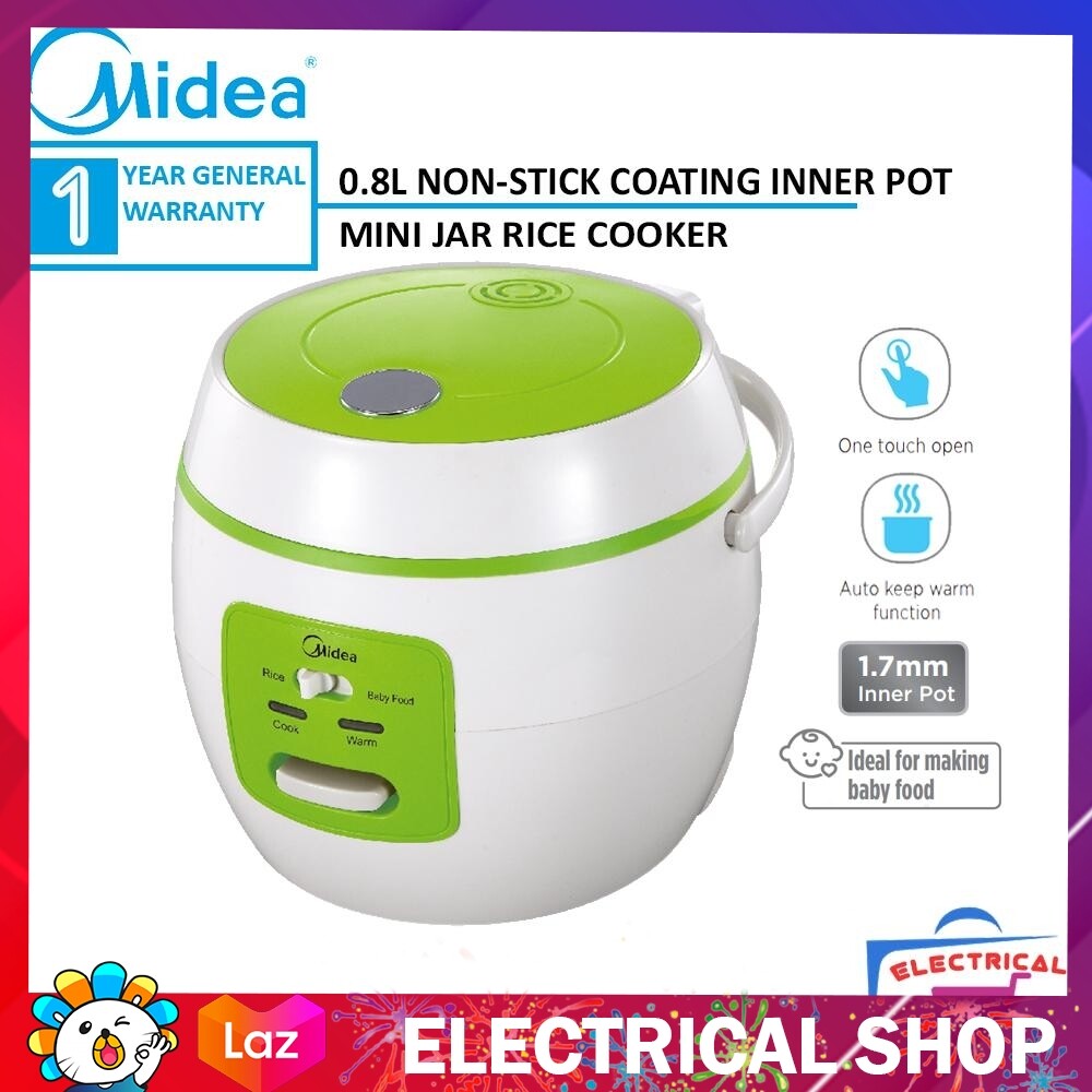 Midea MB07WG 0.8L Mini Rice Cooker with Porridge Function MB07WG Lazada