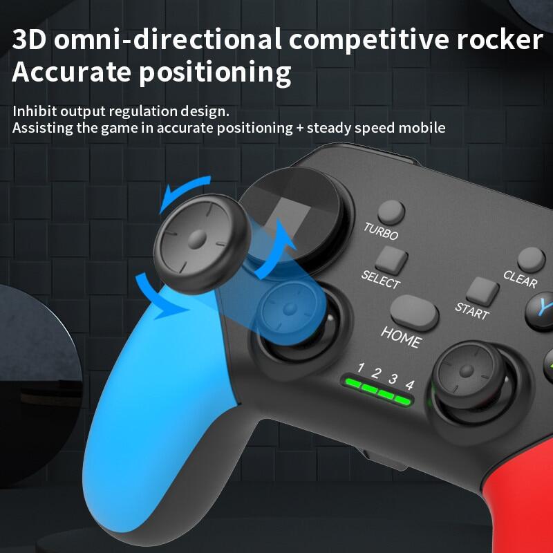 Wireless BT 2.4G TypeC Game Controller for Switch Pro PC Android IOS Tablet Smart TV PS3 Gamepad Joystick Control with Vibration