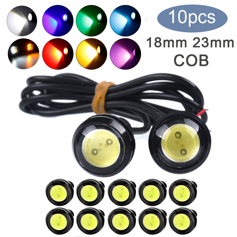 thumbnail interactive-video image 1 of 10x 9W Red LED Eagle Eye Strobe Lights – 18mm, 12V, For Car Fog/Reverse/DRL – Universal Fit 1 of 4