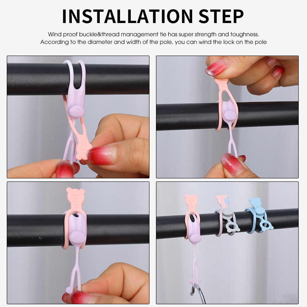 3Pcs Cable Ties Elastic Silicone Organizer Straps Reusable Headphone Cable Organizing Wire Winder