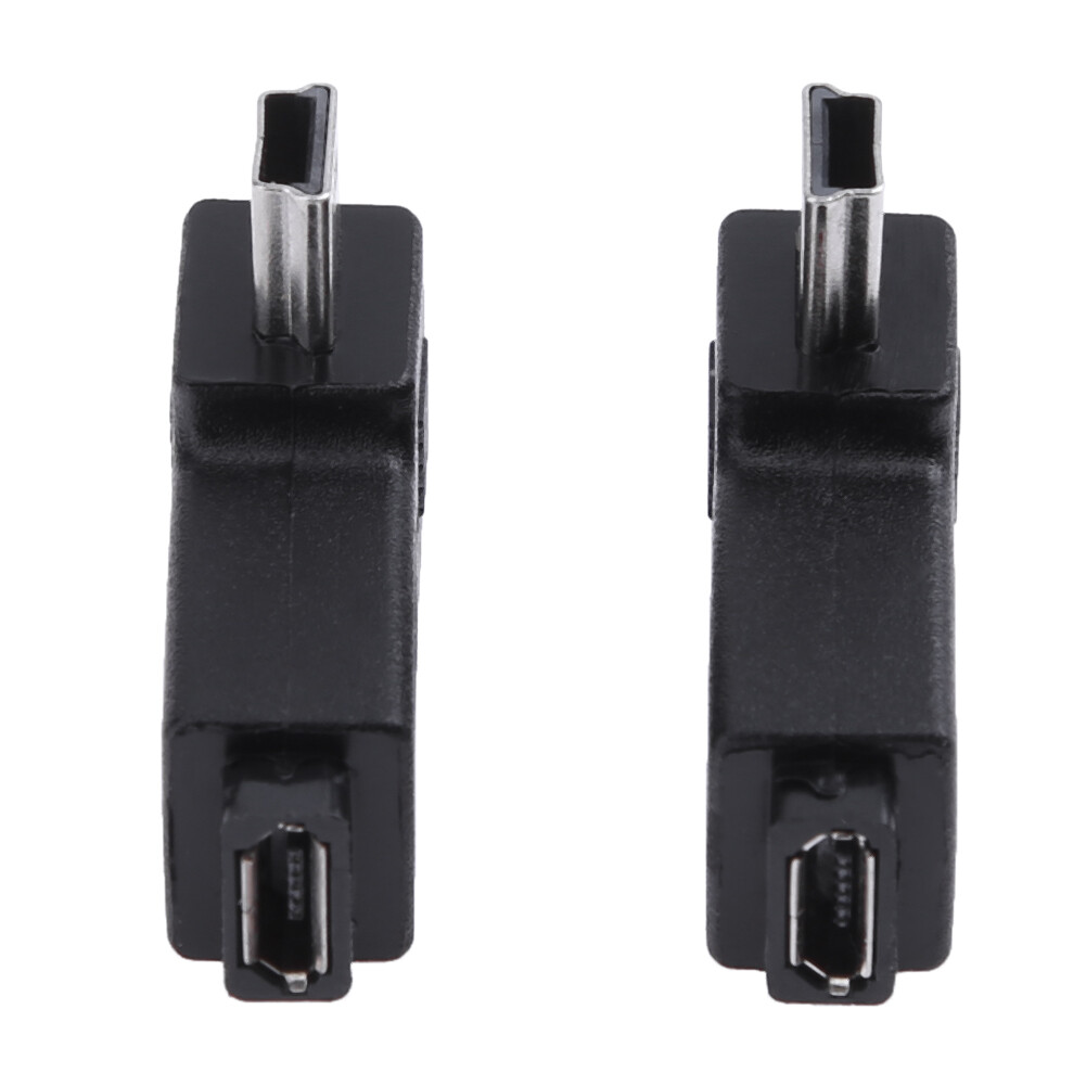 2 Chiếc Đầu Nối Chuyển Đổi Micro USB Cái Sang Mini USB Đực 90 Độ