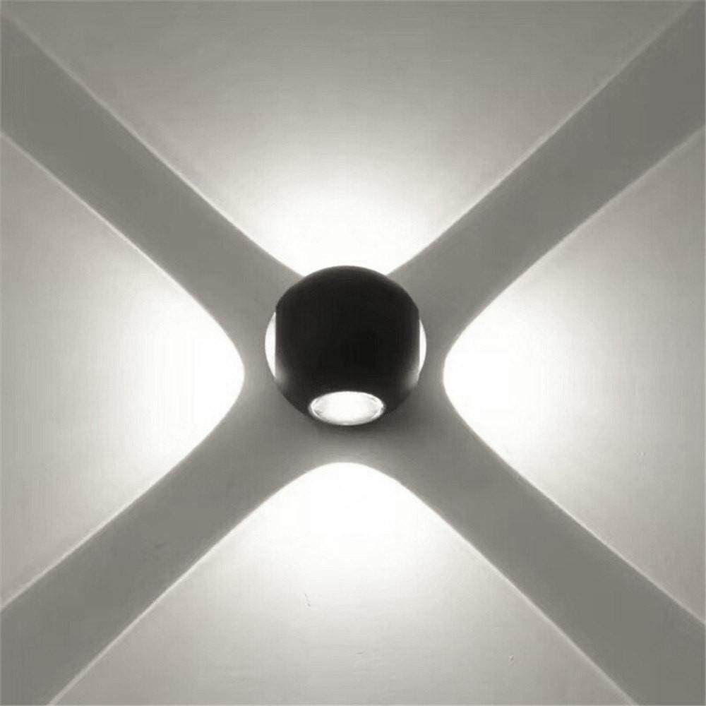 JY Tường Sconces Dán Tường LED Nhôm Tròn Chống Nước Đèn Trang Trí Nhà Cửa