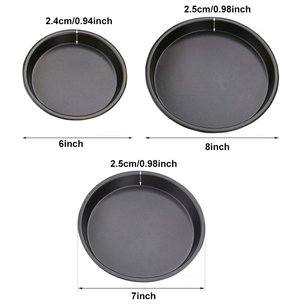 Terylin 6/7/8/10 inch Non-stick Pizza Pan Plate Dish Tray Mold Bakeware Baking Tool