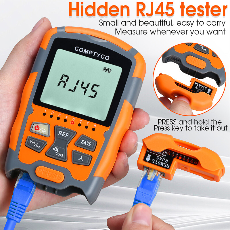 COMPTYCO AUA-M70 Mini 4 in 1 Multifunction Optical Power Meter Visual Fault Locator Network Cable Test optical fiber tester
