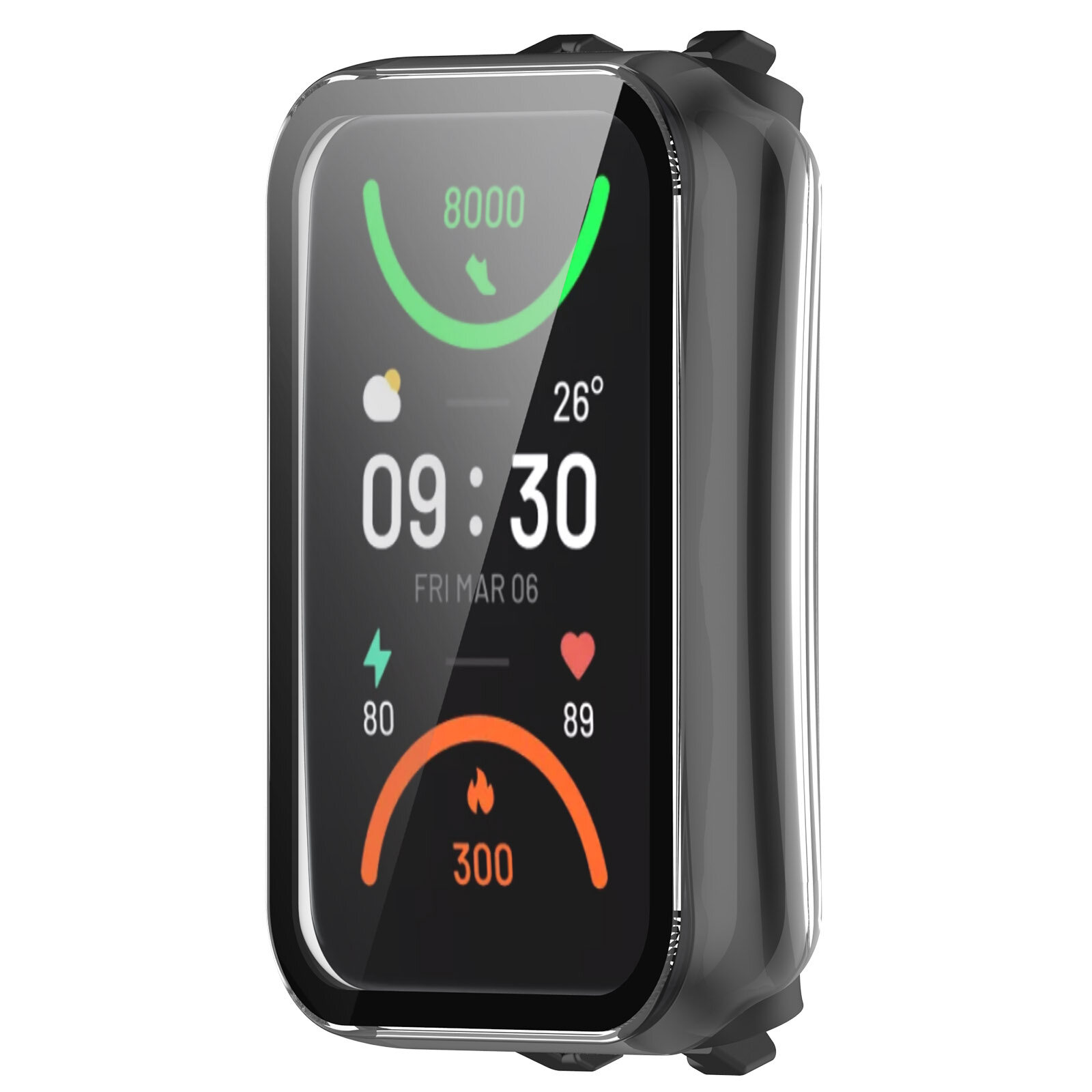 Ốp PC Cứng Miếng Dán Màn Hình Kính Cường Lực Vỏ Bảo Vệ Cho OPPO Band 2 Vỏ Đồng Hồ Thông Minh