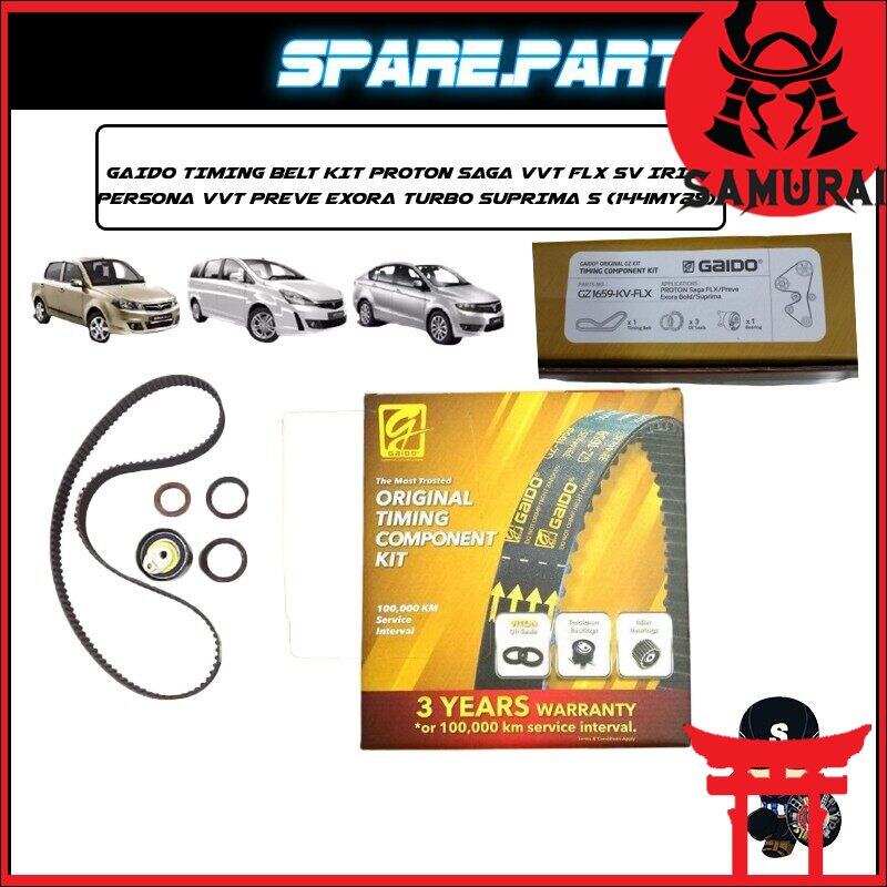 GAIDO TIMING BELT KIT PROTON SAGA VVT FLX SV IRIZ PERSONA VVT PREVE EXORA TURBO SUPRIMA S