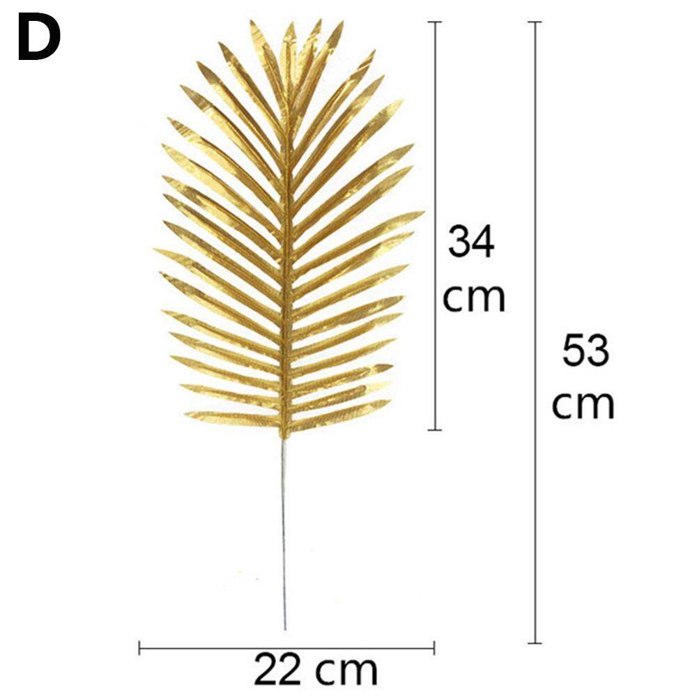 Leaf Tropical Palm Leaves Hawaiian Party Decoration Artificial Gold Silk Plant