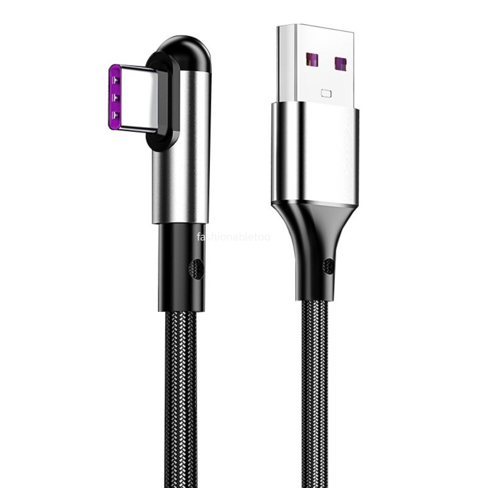 5A Elbow Fast Charger Data Cable Micro USB Type-C Charging Cables For iPhone Huwei OPPO Vivo Xiaomi Type C Android Quick Charge Data Line