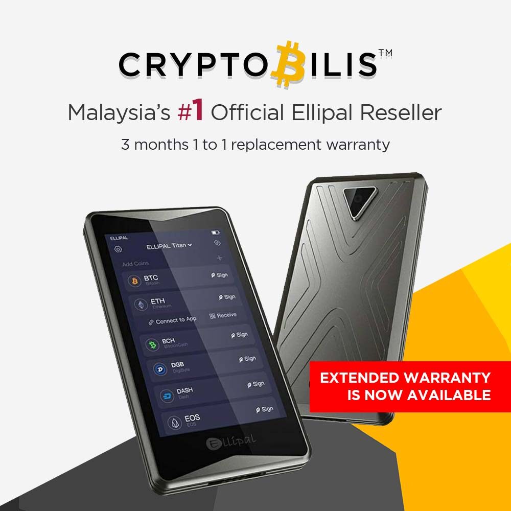 Ellipal Titan 2.0 - Authorized Reseller (CryptoBilis) Bitcoin, NFT &  Cryptocurrency Hardware Wallet | Lazada
