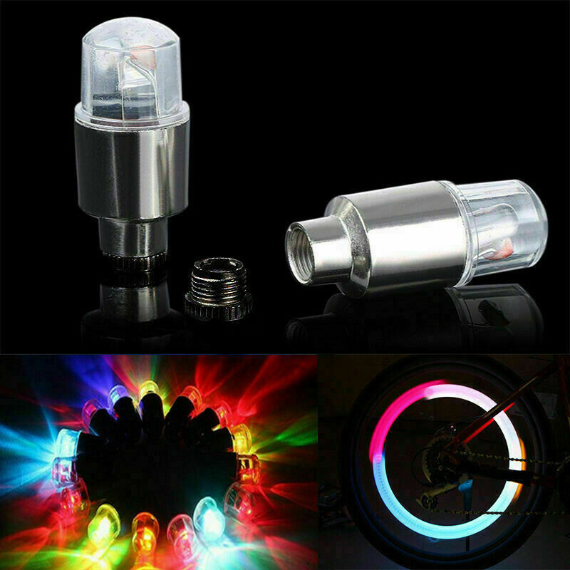 【AtotheR】LED Bicycle Valve Core Light Decorations Tire Light Stick Luminous Night Light Accessories Outdoor Bike Glow Lamp Colorful Light