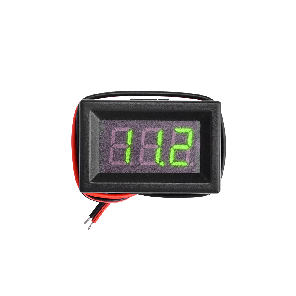 Diymore slope Voltage Meter 2 Wires 0.36" DC4-30V Digital Voltmeter Gauge Tester LED Display Panel Mount Car Motorcycle Battery Monitor