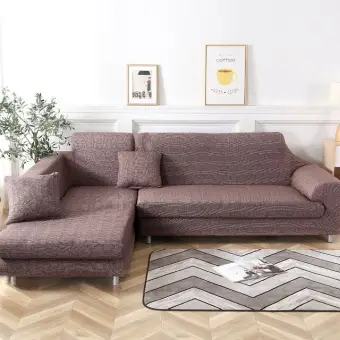 L Shaped Sofa Covers Spandex For Living Room Stretch Material