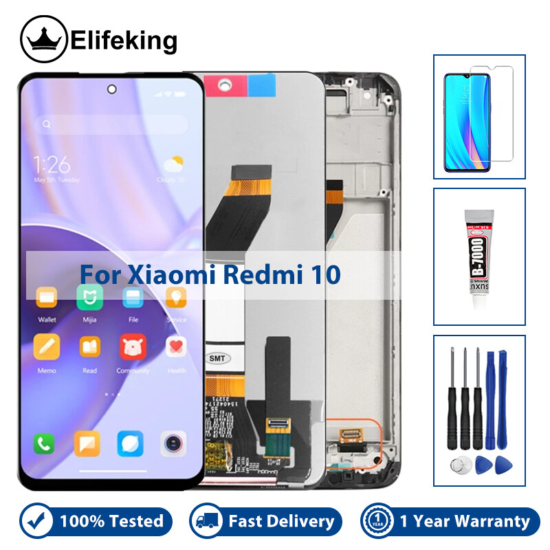 6.5" 100% tested for xiaomi redmi 10 prime 21061119ag lcd display touch screen digitizer assembly replacement with gifts
