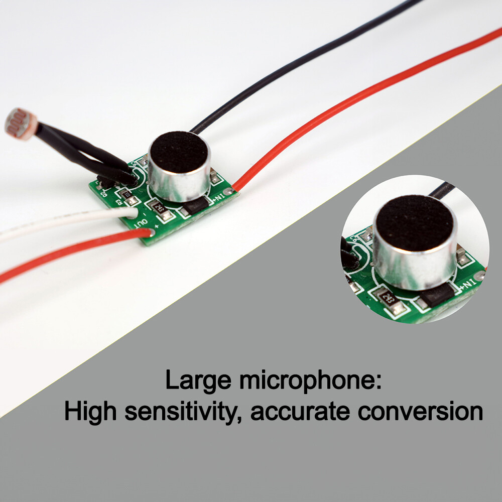 FocusAi DC 3V‑30V Sound Control Switch Module Solar Light Sensor Module Circuit Board Low Voltage Sound and Light Control Switch Module