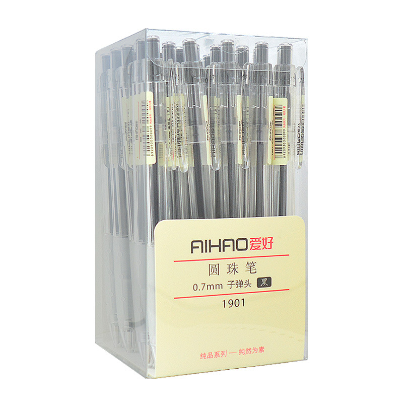 Set 5/10/20 bút bi bấm aihao 1901 ngòi nét to 0,7mm