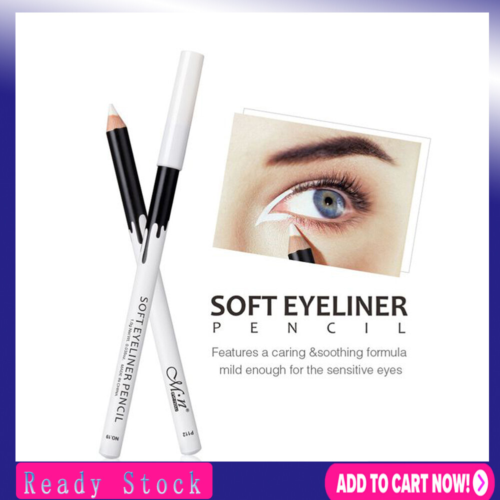 Menow Meno P112 Wood Rod White Silkworm Eyeliner Foreign Trade Open Eye Corner Students Show Big Eyes Menow Soft Eyeliner Pencil High-gloss Lasting Waterproof Non Smudge Cosmetic