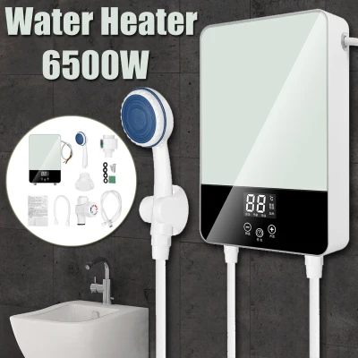 220V 6500W Instant Electric Water Heater Hot Water System Camping Shower Tankless