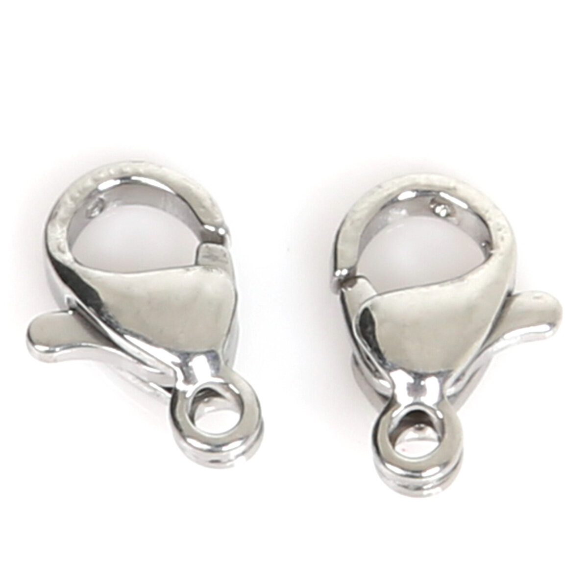 10pcs/lot 304 Stainless Steel Lobster Clasps Hooks For DIY Necklace Bracelet End Connectors Parts Chain Buckle Jewelry Making