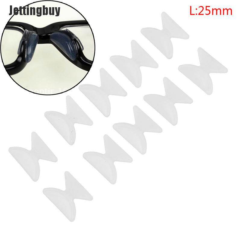 [Jettingbuy] 5Pairs Glasses Eyeglass Sunglass Spectacles Anti-Slip Silicone Stick On Nose Pad Black 2.5MM