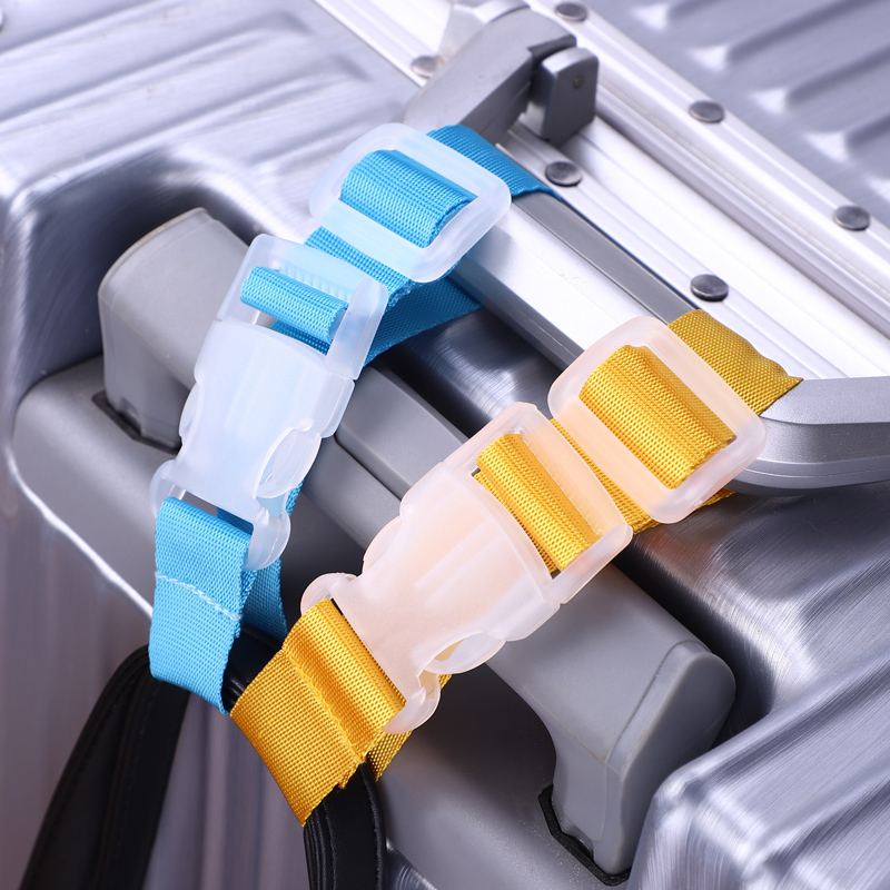 Luggage code lock bundled with cross-shaped packing trolley suitcase checked plus fixed strapping rope