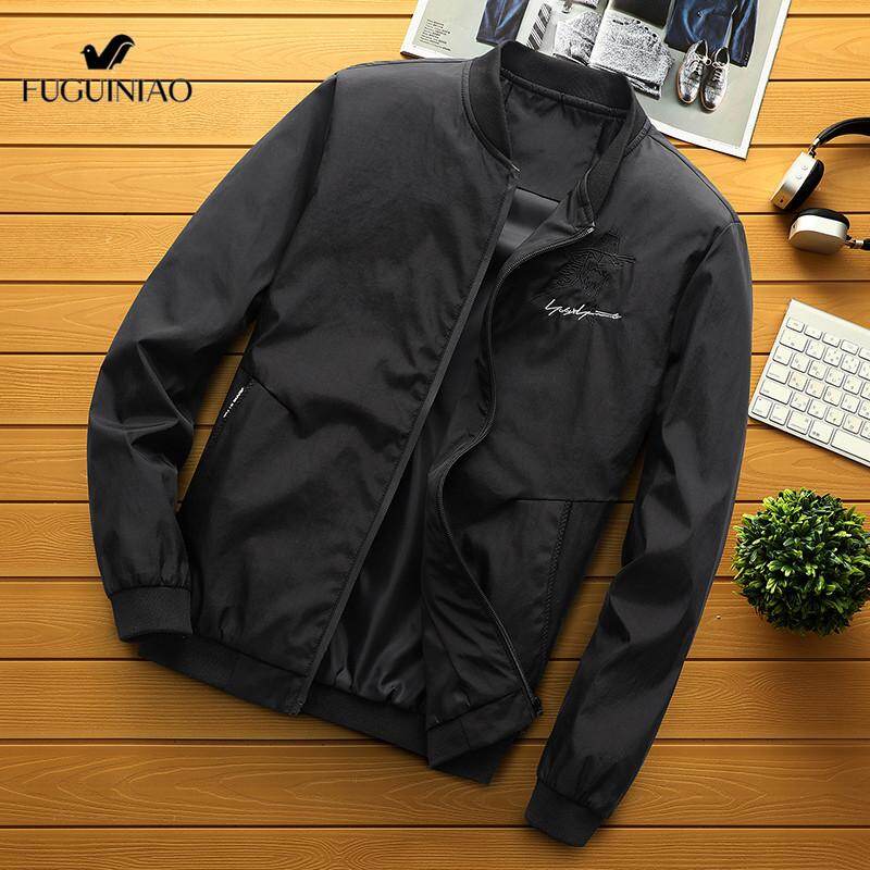 Fuguiniao/FGN Men Formal Coat Causal pilot jacket M-4XL