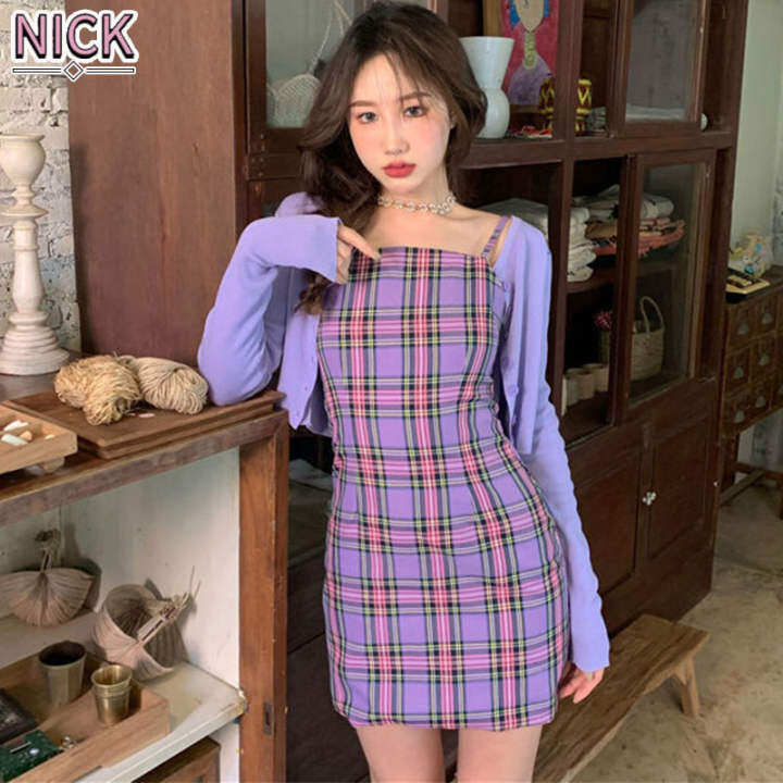 NICKสำหรับผู้หญิง,Retroเอวสูงลายสก๊อตสลิงกระโปรงทรงเอ – OEM – 2120986302_TH-7115724948 >>> 🇹🇭 Top1Thailand 🛒 >>> lazada.co.th 🇹🇭 🇹🇭 🇹🇭🛒🛍🛒