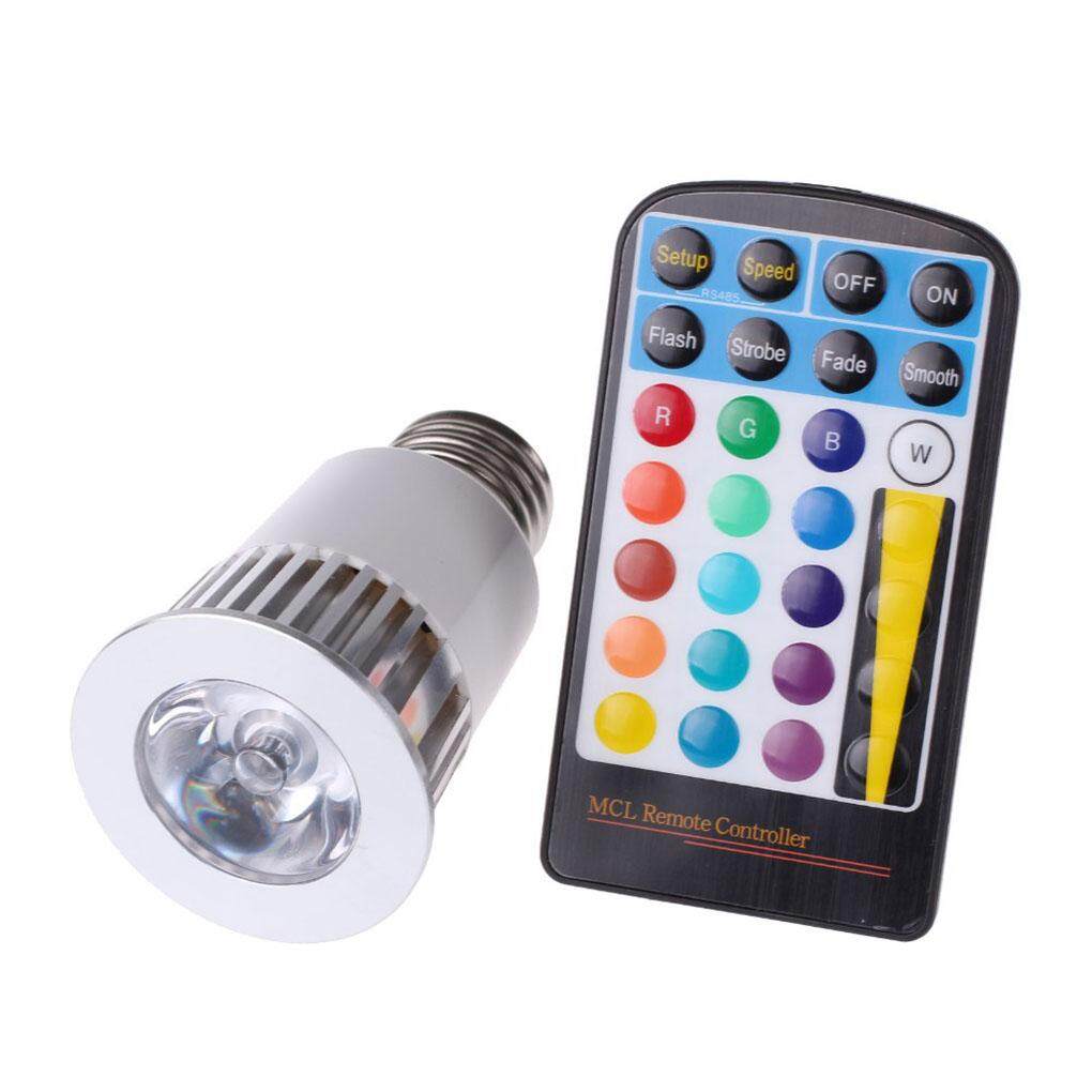 5 W Cao Cấp RGB E27 Nhiều Màu Sắc Nhấp Nháy Đèn LED Đồng Bộ Màu Sắc Thay Đổi Từ Xa Điều Khiển Đèn Bóng Đèn