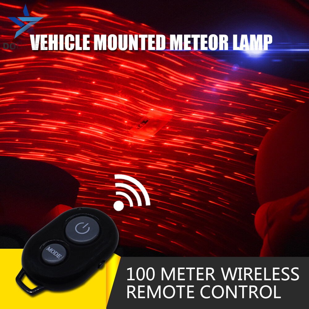 Suasana Bagian Dalam Mobil Ambient Cahaya Bintang DJ Musik Berwarna-warni Lampu Suara Pengendali Jarak Jauh Cahaya Ambien Suara Kontrol Lampu LED-Langit Berbintang Kontrol