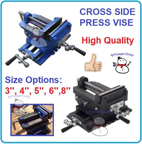 HIGH QUALITY Cross Drill Press Bench Vice 3" 4" 5" 6" 8" INCH INCHES HEAVY DUTY PRC Cross SLIDES