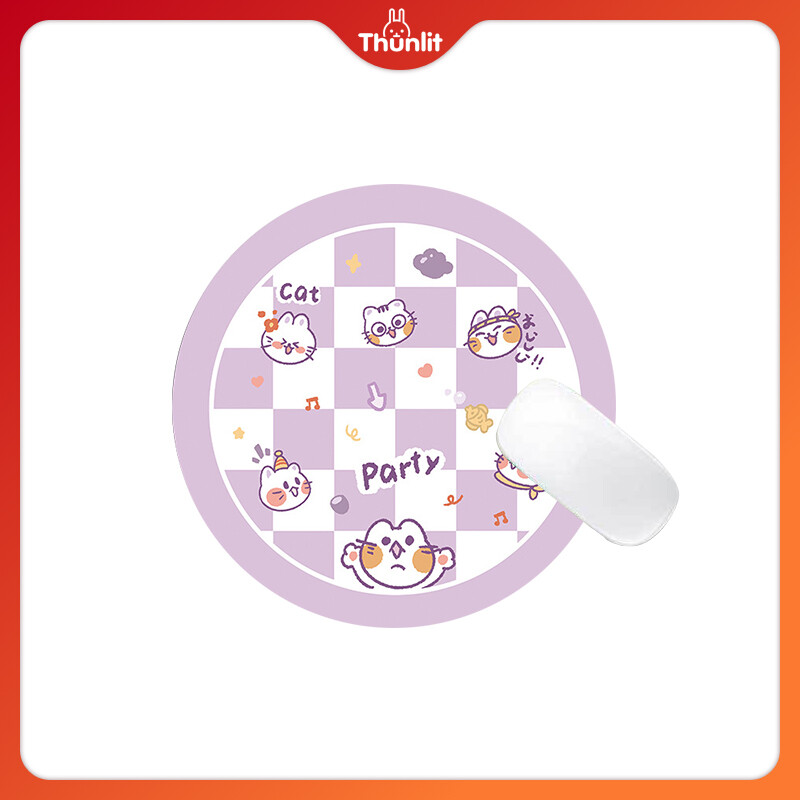 Thunlit Cartoon Mouse Pad Cute Cartoon Round Mouse Pad Hot-selling Office School Supplies Wholesale for Study & Work