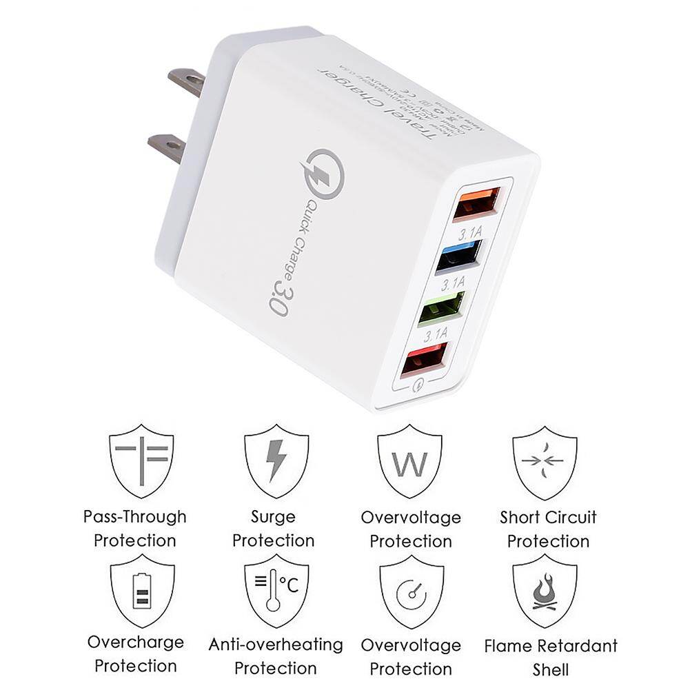 , Sạc Du Lịch Sạc Nhanh Mỹ Cắm Adapter