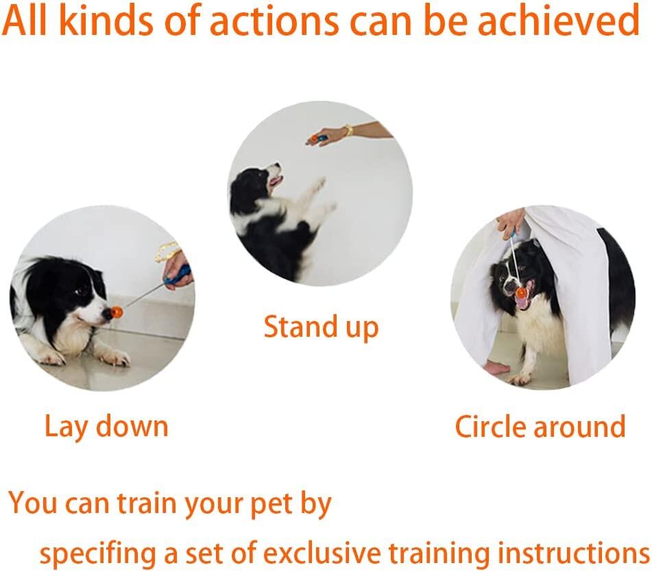 Dog Training Clickers, Pet Training Clicker with Retractable Target Stick, New Puppy Essentials,Cat Clicker Training Kit, Dog Whistle, Cat Whistle
