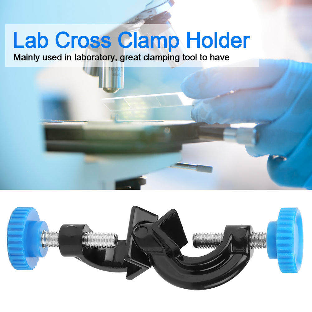 2pcs Large Laboratory Cross Clamp Holder Rod Stand Rack Claw Clip Grip Support