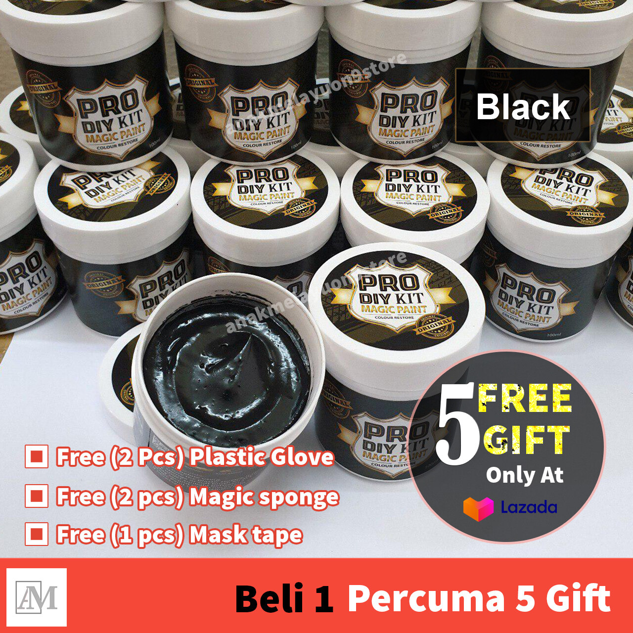 5 FREEGIFT PRO DIY KIT Polish Magic Paint Black Plastic Trim