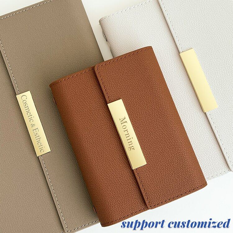 A7 Pu Leather Pocket Notebook Loose-Leaf Binder Journal Diary Agenda Planner Notepad School Stationery Support Customized
