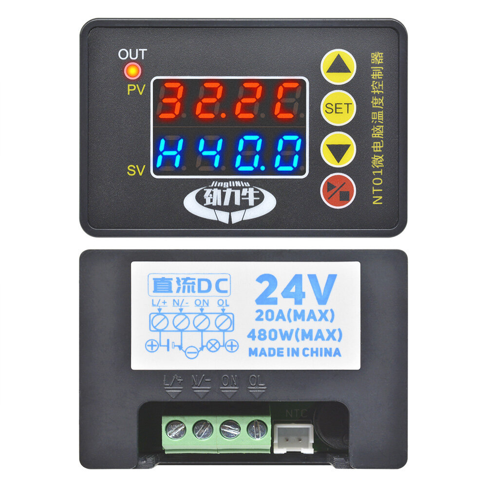 diymore NT01 Digital Display Temperature Controller Controlador De Temperatura Incubator Cooling Heating Switch Thermostat NTC Sensor