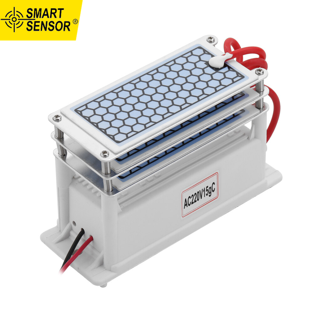 Smart Sensor Portable Ceramic Ozone 15g/h Generator Long Life Three Ozone Tablets Integrated Plate Air Water Purifier Ozonizer