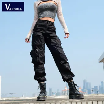 black cargo pocket pants