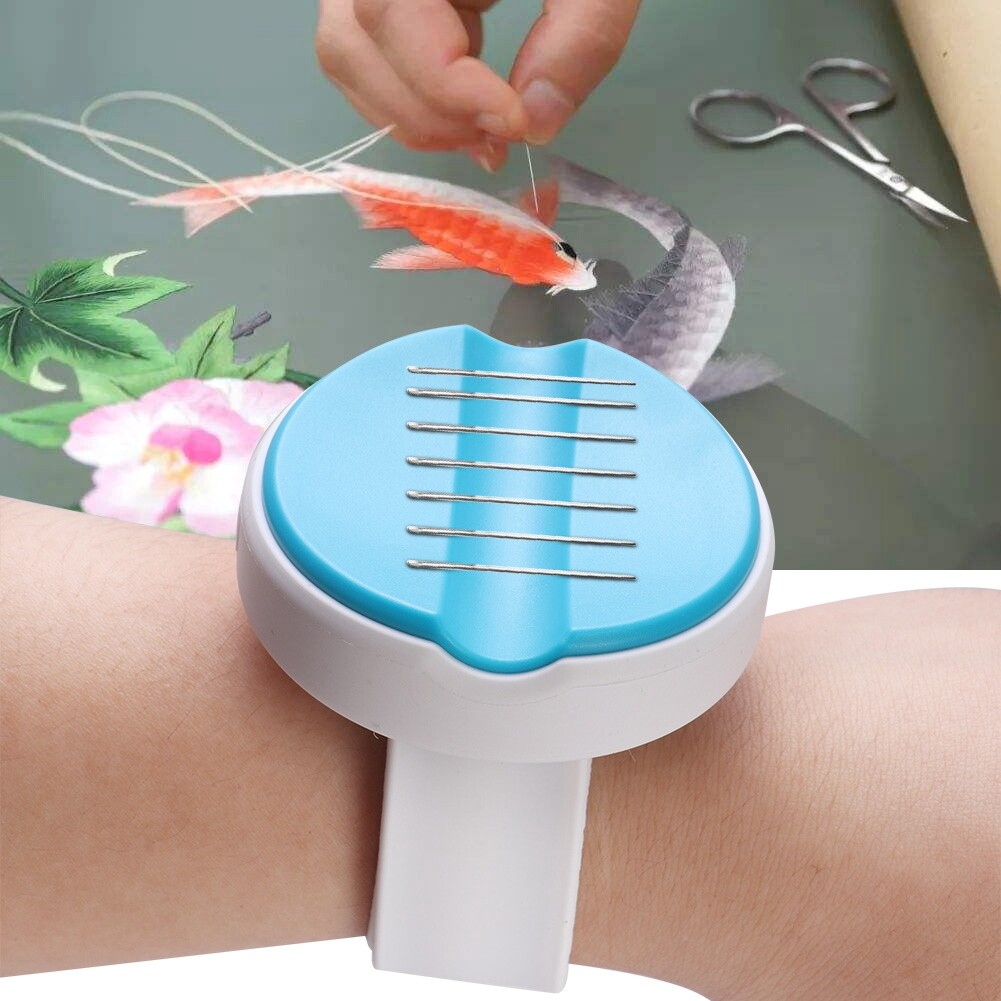 Dụng cụ may Đệm ghim nam châm Hộp đựng kim may Hộp kim ghim nam châm Hộp kim nam châm đeo tay Hộp kim nam châm đeo tay cho dụng cụ may vá