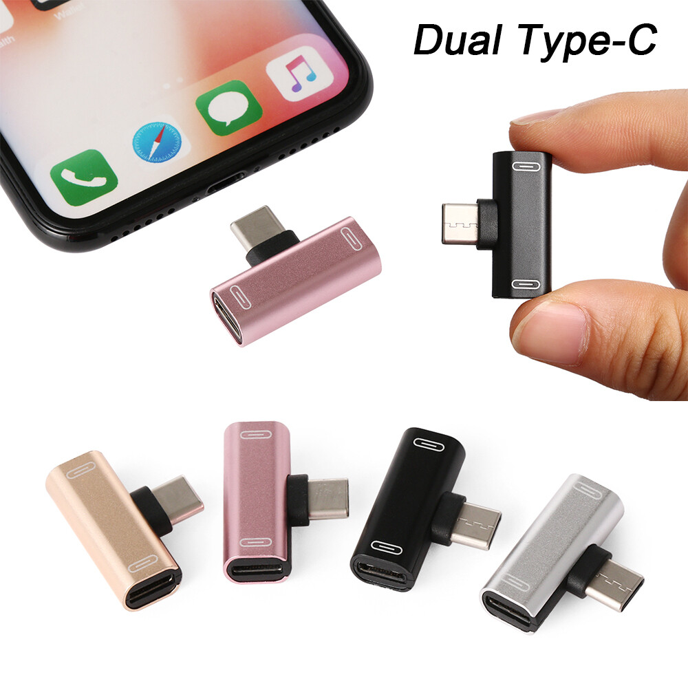 Fast Metal USB C Mini TypeC To TypeC Adapter Headphone Jack AUX