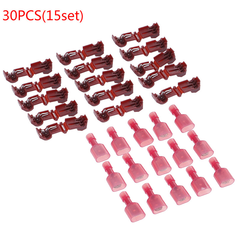 💖Best Buyle 30Pcs wire cable connectors terminals crimp quick splice 0.5mm-6mm kit tool set
